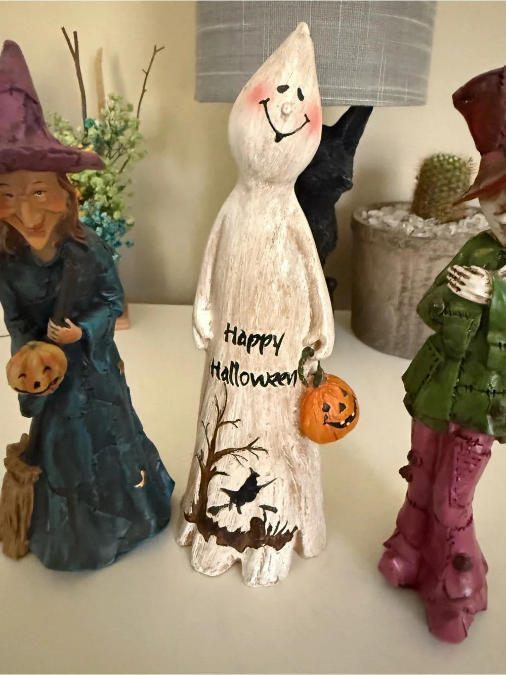 Set of 3 Halloween Wooden Figures super cute